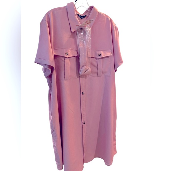 NWT Women's Casual Summer Button Down Shirt Dress Collar - Picture 6 of 7